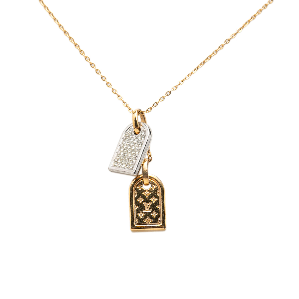Pre-Loved Louis Vuitton Gold Plated Nanogram Pendant Necklace - Picture 2 of 7